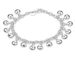 925 Silver M Girl Baby Mom Gift Jingle Bracelet Ball Silver Chain Bracelet H0566626594