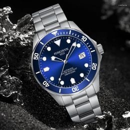 Wristwatches Funcovvn NH35 Automatic Men Luxury Diver Watch Ceramic Bezel Stainless Steel Mechanical Sapphire BGW-9 Luminous 10Bar
