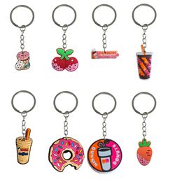 Keychains Lanyards Donuts Keychain For Classroom Prizes Boys Keyring Men Suitable Schoolbag Goodie Bag Stuffers Supplies Key Ring Wome Otzoa