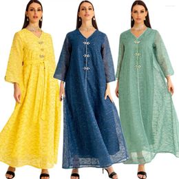 Ethnic Clothing Diamonds Abaya Kaftan Dubai Turkey Women Muslim Maxi Dress Eid Mubarak Djellaba Embroidered Caftan Arabic Robe Islamic
