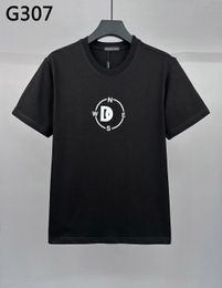 DSQ PHANTOM TURTLE Men's Black White COTTON T-SHIRT with Print Womens T Shirts Short Sleeve Tshirts Summer Hip Hop Tops Tees Streetwear | 5694
