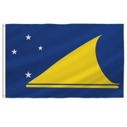 Accessories PTEROSAUR Tokelau Islands Flag, 60x90cm 90x150cm Tokelau Islands Flag with Brass Grommets for Boat Indoor Outdoor Decor Banner