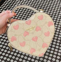 Womens mens black white sacoche heart bag strap Leather purse Luxury handbag pink Designer Shoulder top handle strawberry CrossBody Clutch denim tote High quality