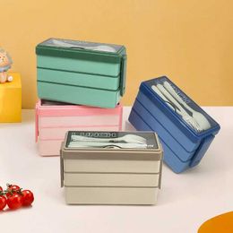Lunch Boxes Bags 1500ML Food Grade Three Layer Lunch Box Large Capacity Tableware Complete Sealing Insulation Portable Lunch Box Food Storage Box