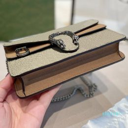 Classic luxury fashion brand wallet vintage lady brown leather mini 17cm handbag designer chain shoulder bag with box wholesale 2021 283d