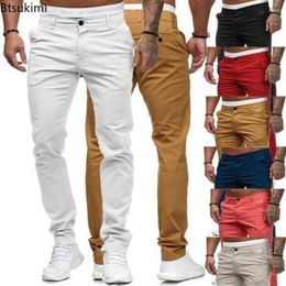 Men's Pants 2024 Spring Autumn Fashion Men Clothing Casual Solid Slim Fit Mid-waist Trousers Male Business Sport Baggy