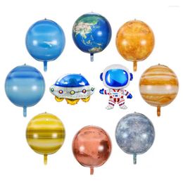 Party Decoration 12Pcs Solar System Birthday Balloons Decorations Out Space Alien Theme Supplies Mars Earth Moon Mylar Foil