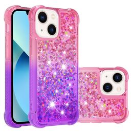 Quicksand Phone Cases For Iphone 15 14 13 12 11 Mini Plus Max X XR XS Gradient Liquid Back Case Cover