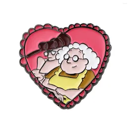 Brooches Pink Heart Bubble Enamel Funny Cartoon Pins Clothing Backpack Lapel Badges Fashion Jewelry Accessories For Lovers Gifts