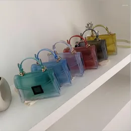 Shoulder Bags 2024 Arrival Transparent Bag So Good Bright Handbags Ladies Candy Women Purses Metal Decorative Clear Jelly