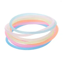 Charm Bracelets 10x Fashion Luminous Silicone Hair Ties Ropes Styling Women Girls Headbands Wristbands Party Games Gift Headwear