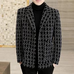 Men's Jackets The Main Promotion Of Autumn And Winter Woolen Coat Short Suit Collar Thick Tweed Jacket Clothing