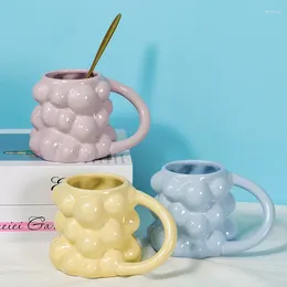 Mugs Creative Mug Ins Wind Cute Ceramic Home Office Breakfast Milk High Value Grape Cup Women Gift