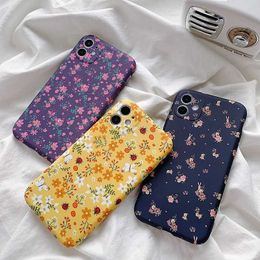 Cell Phone Cases ins Cute Rose Floral Phone Case For iphone 15 14 13 12 11 Pro Max XR X XS Max 7 8 Plus Lens protection soft silicone case cover J240509