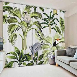 Curtain Customise Animal Modern Living Room Curtains Window Treatments 3D 2024