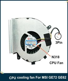 Laptop Cooling Pads LSC Original CPU Cooler Fan For MSI GE72 GE62 PE60 PE70 GL62 GL72 Replace PC N3188842823