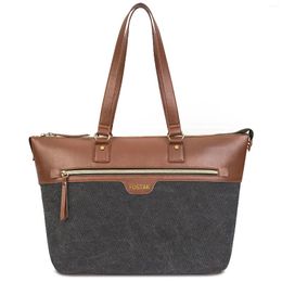 Evening Bags FOSTAK 15.6 Inch Ladies Laptop Bag Fashion Lightweight Tote With Zipper Chic Case For Women