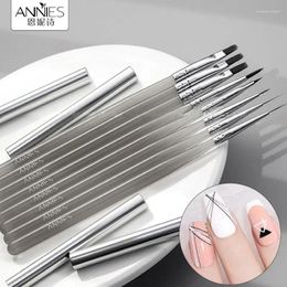 Table Lamps Manicure Tools Acrylic French Stripe Line Nail Gel Brush Painting Drawing Pen Brushes Uv Polish