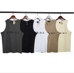 ESS Mens Tank Top T Shirt Trend Brand Three-dimensional Lettering Pure Cotton Lady Sports Casual Loose High Street Sleeveless Vest Top EU Size S-XL High Quality 4655778