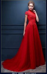 Party Dresses The 2024 Han Edition Toast Bride Qipao Bag Shoulder Retro Red Suit Upset Chinese Long Wedding Gowns