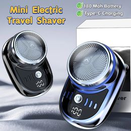 Men Mini Electric Travel Shaver USB Charging Shaving Face Beard Razor Washable Knive Face Beard Razor Pocket Size Car Home Razor 240509