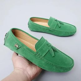 Casual Shoes Men's Soft Suede Summer Women's High Quality Driving Flat Loafers Couple Family Size35-48