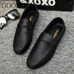 Casual Shoes Spring Loafers Men Driving Moccasins Fashion PU Leather Flat Breathable Lazy Flats Slip-On Comfortable