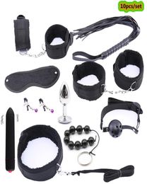 Women Men Erotic Porn Bdsm Sex Nipple Clamp Handcuff Whip Gag bdsm Toy Mask Anal Plug Toys for Adults Bdsm Bondage Sexy Lingerie Y9417765