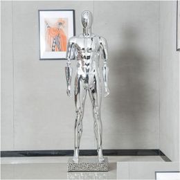 Mannequin Fashion Nice Colorf Electroplated Male Model Customised For Display302E Drop Delivery Jewellery Packaging Display Dhalp