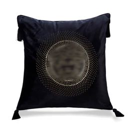 Luxury pillow case designer Cushion cover high quality velvet Fabric crystal Avatar pendant tassel pattern 9 Colours available 50 50cm f 289g