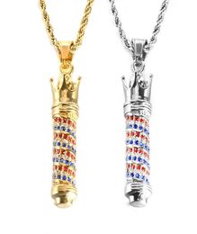 New Fashion Barber Shop Pole 3D Barber Pole Chain Pendant Necklace Hip Hop Barber Hairdresser Gothic Necklace Jewelry6221595