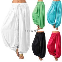 Women's Pants Capris Hot Casual Women Harem Pants Sports Baggy Hippie Workout Loose Trousers Sweatpants Solid Sports Loose Trousers Dance S -3XL Soft Y240509