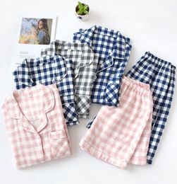 Women039s Sleepwear Short Pyjamas Women 100 Cotton Sleeves Ladies Pyjama Sets Shorts Japanese Simple Cute Cartoon Homewear98404904661005