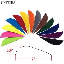 Darts 50 Pcs 2 Inch Water Drop Natural Turkey Feathers Archery Fletches Feather Arrow Fletching Water Drop Style