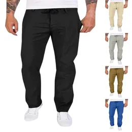 Men's Pants Men Spring And Summer Pant Casual All Solid Color Painting Loose Plus Size Trouser Fashion Beach Pockets