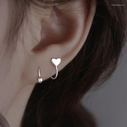 Stud Earrings Fashion Silver Colour Spiral Personality Heart Women Luxury Simple For Wedding Party Ear Fine Jewellery 209r