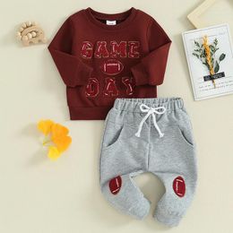 Clothing Sets Toddler Baby Boy Outfit Long Sleeve Sweatshirts Pants Clothes Set Infant Boys Fall Winter 2PCS