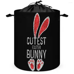 Storage Bags Tie Up Your Dirty Pocket Easter Egg Happy Women Dust Proof Funny Graphic Laundry Basket And Great To