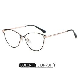 Sunglasses Custom Myopia Prescription Glasses Frame Women Anti Blue Light Computer Eyglasses Ladies Decorative Spectacle UV400 341J