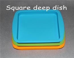 88inch Deep Dish square Pan 85quot friendly Non Stick Silicone Containers Concentrate Oil BHO silicone trays silicone deep tra7729156