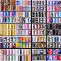 100 Patterns Animal Nail Foils for Transfer Paper Stickers Sliders Adhesive Nails Wraps DIY Water Marble Nail Art Decorations 240509