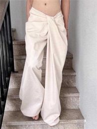 Women's Pants Capris HOUZHOU Vintage Japanese Style Youthful Woman Oversize Pants Baggy Elegant Aesthetic Korean Fashion Harajuku Strtwear Trousers Y240509