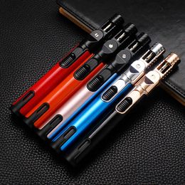 BD Creative Long Strip Gas Unfilled Welding Gun Wind Proof Direct Spray Flame Cigarette Lighter Metal Cigarette Wholesale