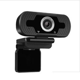 Webcams Hd 1080P Webcam Built-In Dual Mics Web Camera Usb Pro Stream For Desktop Laptops Pc Game Cam Os Windows Drop Delivery Computer Otc3U