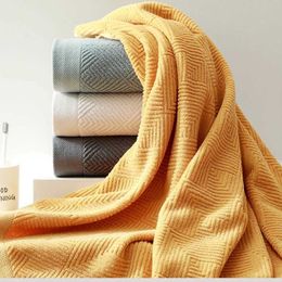 Towels Robes 3Pcs/Pack Long-Staple Cotton Bath Towel Face Towel Set Solid Soft Quick-dry Bath Towels Beige Grey Yellow Beach Towel