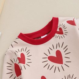 Clothing Sets Toddler Baby Boy Girl Valentine S Day Outfit Sweatshirt Pants Set Infant Top Sweatpants Suit Born Fall Winter Clothes