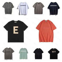 Mens T-Shirt essen shirt tials tshirt FG tees 1977 Solid Colour loose Mens Women Designers TShirt Tees Fashion Tops Man trend Hip Hop Clothing Shorts Sleeve Clothes xb