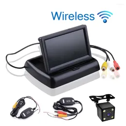 Car Styling Wireless 4.3 Inch TFT LCD Screen Monitor Display For Rear View Reverse Backup Camera TV Wifi