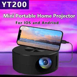 Projectors Mini portable projector ultra high definition outdoor movie home theater projector USB synchronous screen smartphone childrens projector J240509