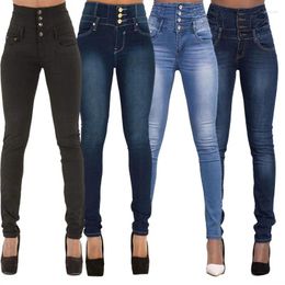Women's Jeans Women Black Push Up Pencil Denim Pants Vintage High Waist Casual Stretch Skinny Mom Jean Slim Femme